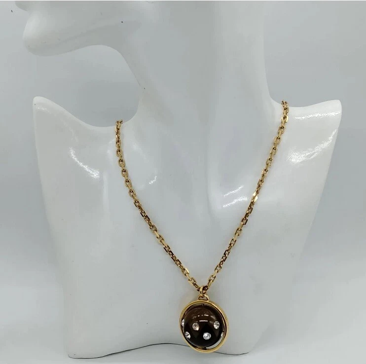 LOUIS VUITTON（LV） Collana Ciondolo Originale Louis Vuitton oro marrone GA 0171 con sacchetto antipolvere scatola e libretto.