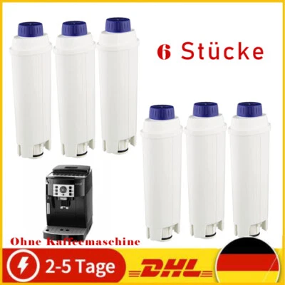 MARKENLOS 6x Wasserfilter für DELONGHI Ecam 21.116.B MagnificaS Kaffeevollautomat DLSC002