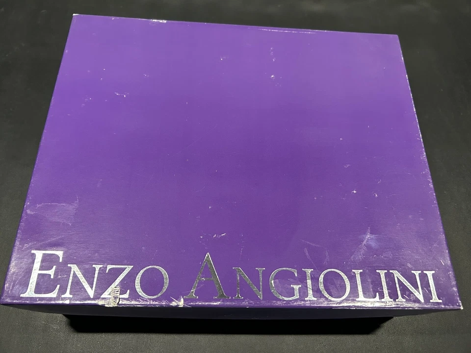 Botines Enzo Angiolini para mujer de cuero negro con tacón ancho talla US 7M Foto 3 de 4