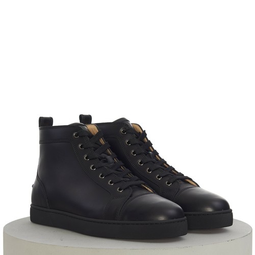 CHRISTIAN LOUBOUTIN 895$ Louis High Top Sneaker In Black Calfskin | eBay