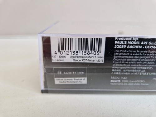Minichamps 1/43 Alfa Romeo Sauber Ferrari C37 C. Leclerc - 2018 - 417180016 - Picture 6 of 6
