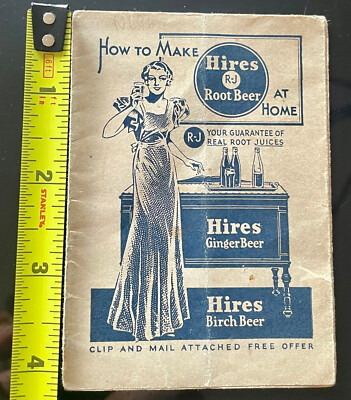 Antique Vintage Hires Root Beer ''How to make Hires Root Beer at home'' Booklet