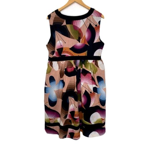 Prendisole senza maniche Suzi Chin per Maggy Boutique farfalla arcobaleno midi taglia 14 - Foto 2 di 14