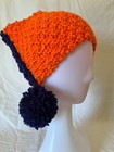 Ob.D. Handmade, Hand Knit, REFLECTIVE Team Spirit Snood/Cowl, Orange & Blue — photo 1