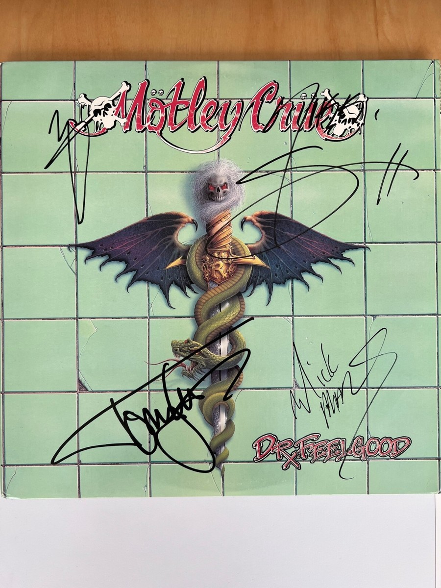 MÖTLEY CRÜE 直筆サイン入りLP Motley Crue Dr. Feelgood 1989 Vinyl LP SIGNED BY ALL MEMBERS