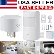 Wireless PIR Motion Sensor Plug Wireless Switch Socket for Light Air-conditioner