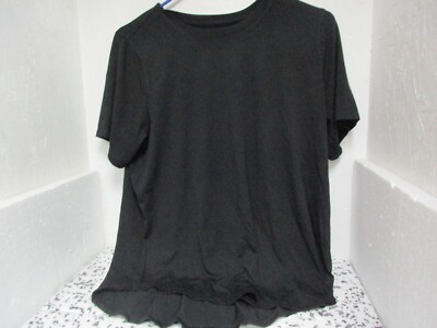 Adore Me  Women's Style#WP00023T Short Sleeve T-Shirt Black Size 1X NWOT!!