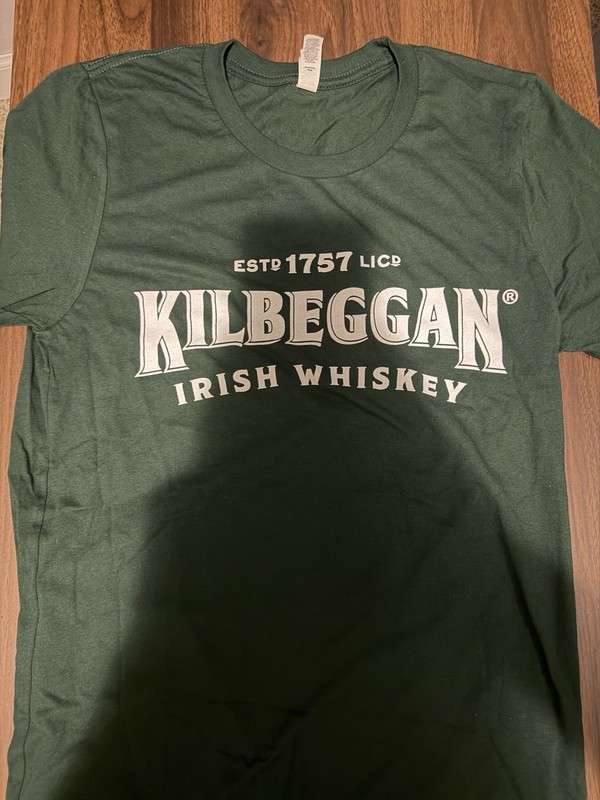 Kilbeggan Irish Whiskey black t-shirt small