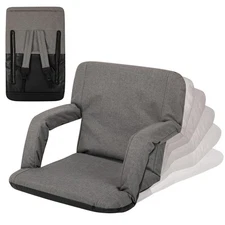 Ventura Portable Reclining Stadium Seat with Back Support, Folding Bleacher C...