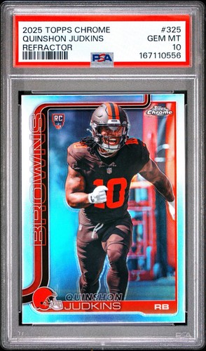 2025 TOPPS CHROME QUINSHON JUDKINS REFRACTOR PSA 10 POP 4