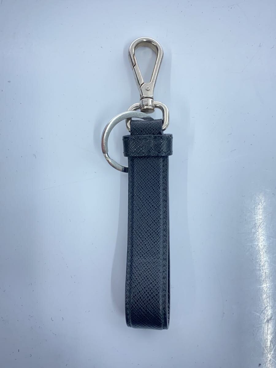 PRADA Men's Leather Keychain in Black, Solid Color, 2PP68T thumbnail 2