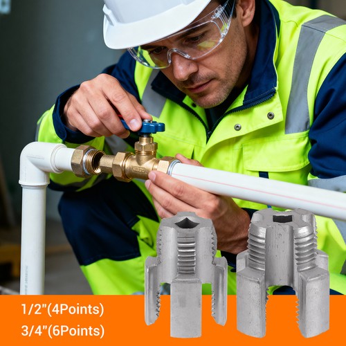 PVC Rohreinfädler Set: Integriertes Innen-/Außenschneidwerkzeug für Rohre - Bild 11 von 11