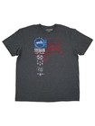 Fifth Sun Mens Charcoal Gray Custom Built Motorcycles American Power T-Shirt Xxl
