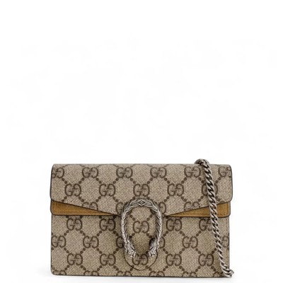 Gucci Super Mini Dionysus Beige Brown Gg Monogram Suede (mh051026e6r)