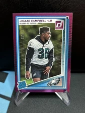 JIHAAD CAMPBELL 2025 Panini Donruss Rated Rookie #343 Season Stat Line /117 SSP