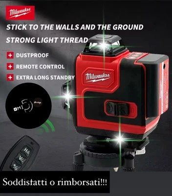 Milwaukee 16 Linee Livella Laser 4D Autolivellante Batt. Ricaricabile Luce Verde - Imagen 1 de 4
