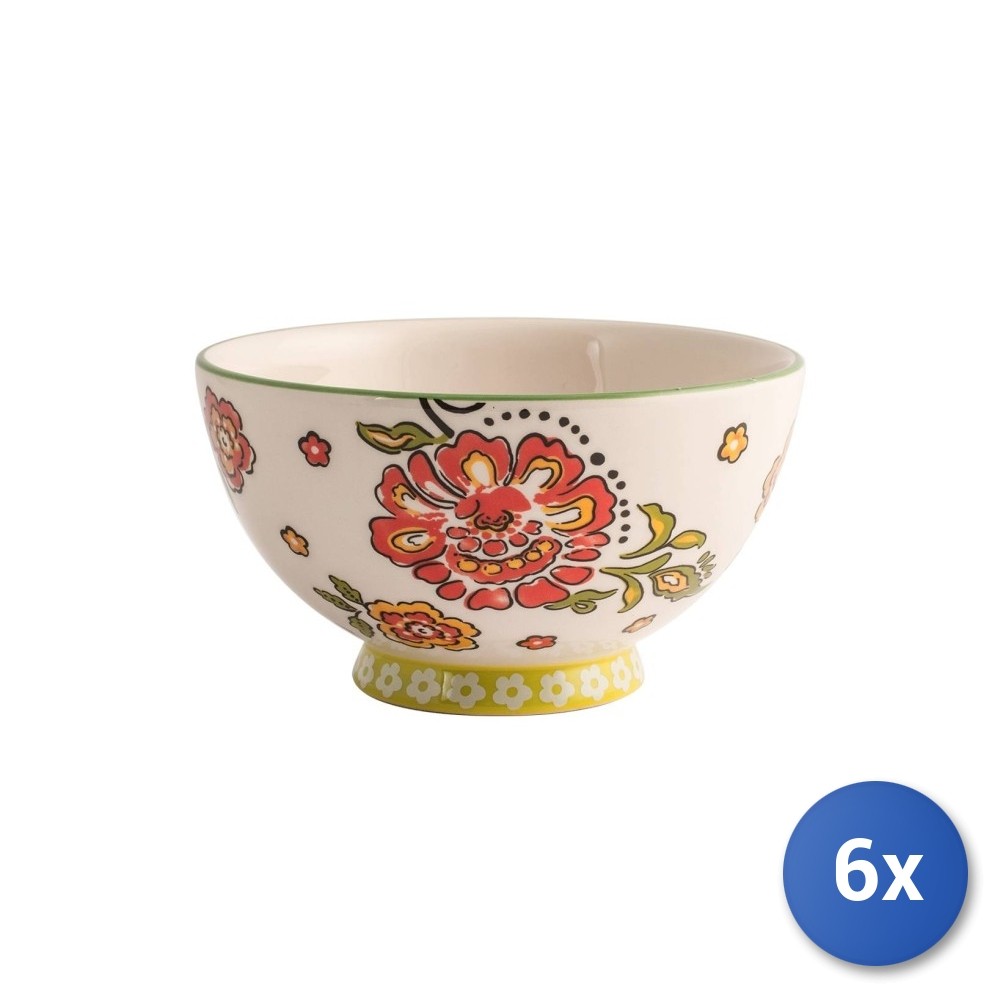 6x H&h Mariasole Bowls, Ceramic, Multicolor, Cc500 Fantasy 1