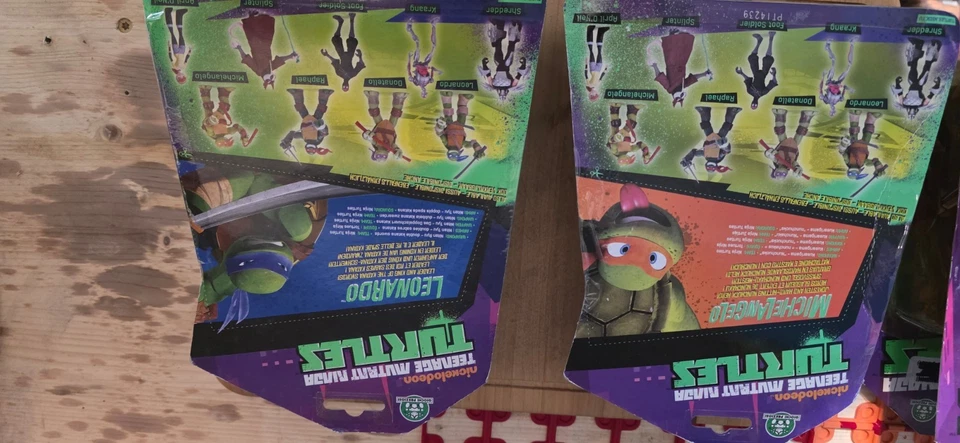 Lote 4 Figuras TMNT Nickelodeon Leonardo Donatello Raphael Mikey Nuevo en Paquete [193] Foto 3 de 4