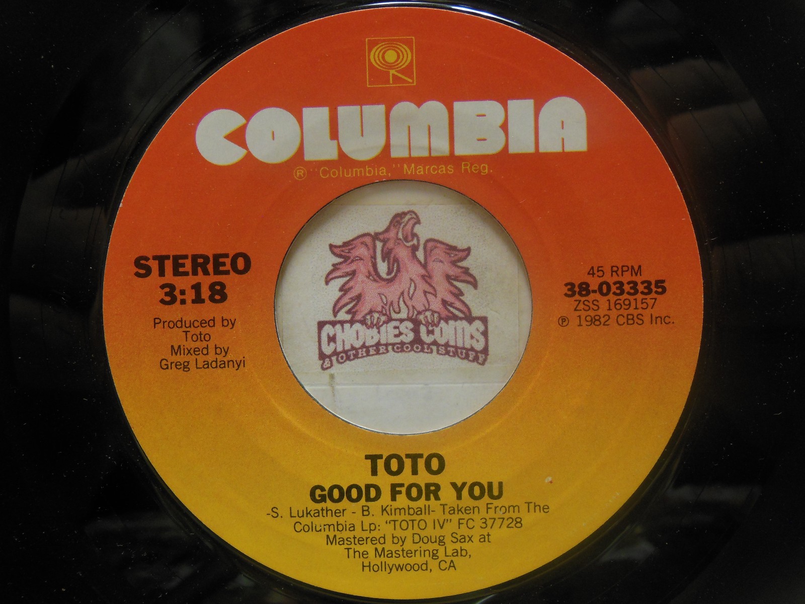 Toto – Africa / Good For You, 7" 45 RPM VG (8N)
