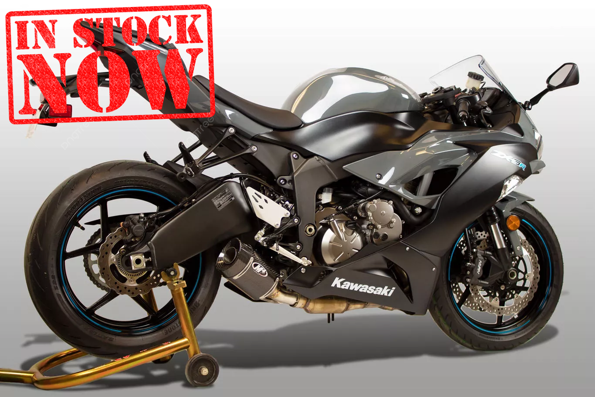 M4 Exhaust Kawasaki ZX6R 2009 through 2026 CARBON Street Slayer