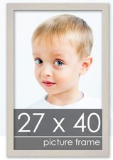 Modernist White Picture Frame - UV Acrylic,Backing, Hanging Hardware