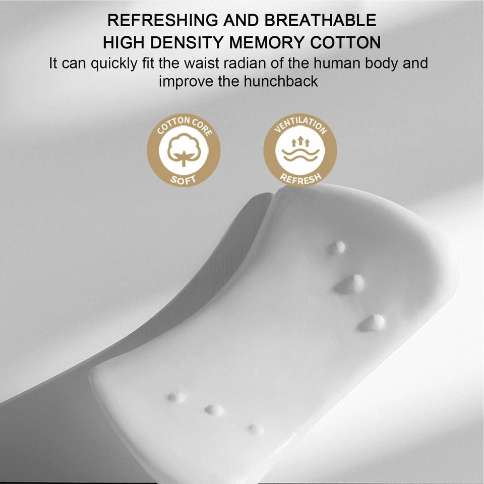 Cojín de soporte lumbar de espuma viscoelástica para asiento de coche de oficina en casa almohada Foto 3 de 4