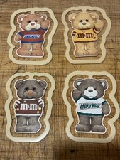 Vintage Mars Inc Candy Plastic Teddy Bear Marker 1987 Complete Set Of 4
