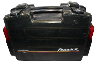 FENWICK HI-TECH DOUBLESIDED BLACK FISHING TACKLE BOX STORAGE 12 X 17''