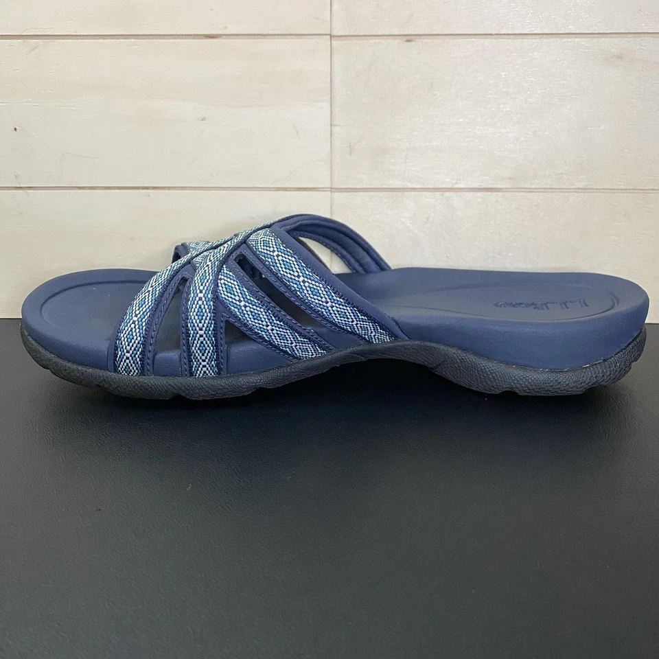 LL Bean Boothbay горки сандалии женский размер 9 туфли синий белый - Изображение 2 из 4