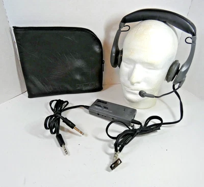 TELEX Airman ANR 750 Kopfhörer Doppelstecker Aviation Headset mit Hülle - ungetestet - Bild 1 von 4
