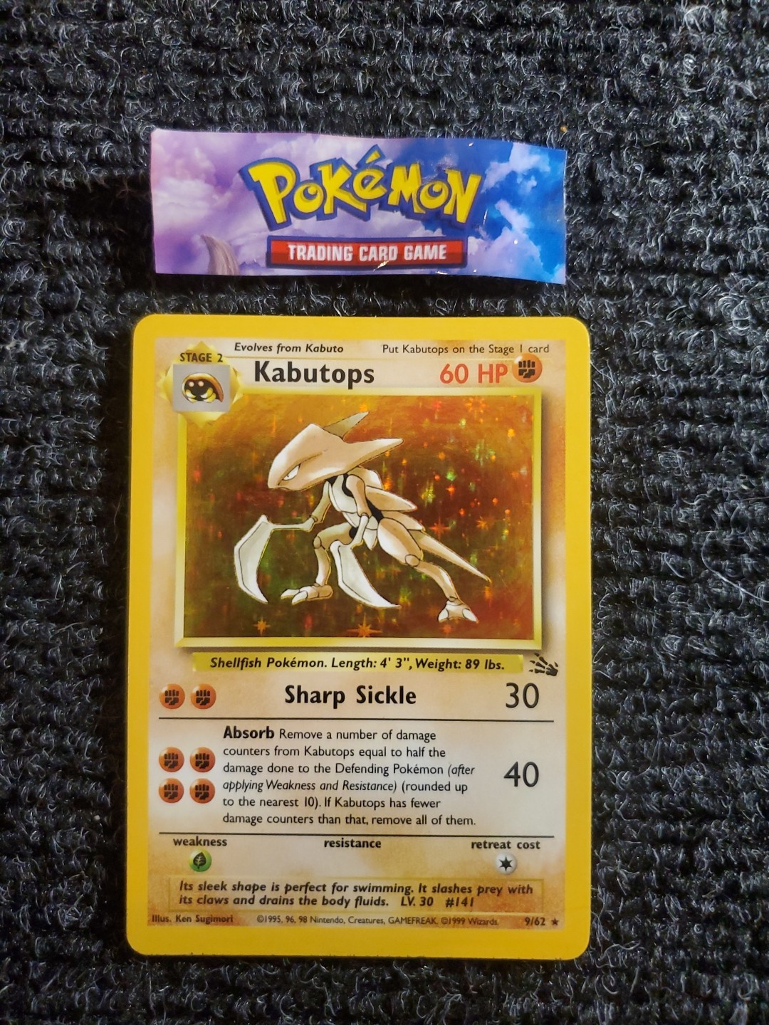 Kabutops 9/62 Fossil Holo LP-NM