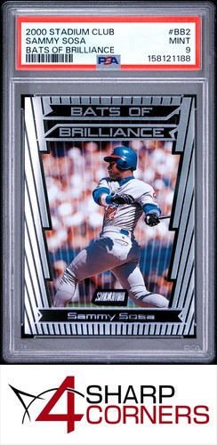 2000 STADIUM CLUB BATS OF BRILLIANCE #BB2 SAMMY SOSA POP 2 PSA 9