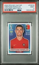 2022 PANINI FIFA WORLD CUP QATAR #POR18 CRISTIANO RONALDO PORTUGAL STICKER PSA 9