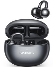 Kinglucky Upgraded Clip-On Earbuds Comfortable fit  Crystal-Clear Black
