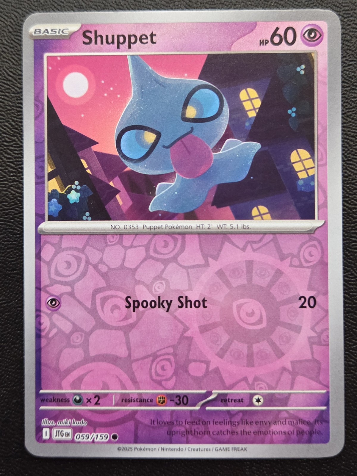 Pokémon TCG Shuppet Common SV09: Journey Together 059/159 NM