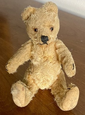 Vintage Steiff 8  Lt Golden Blond  Mohair Teddy Bear Fully Jtd NO ID Squeaker