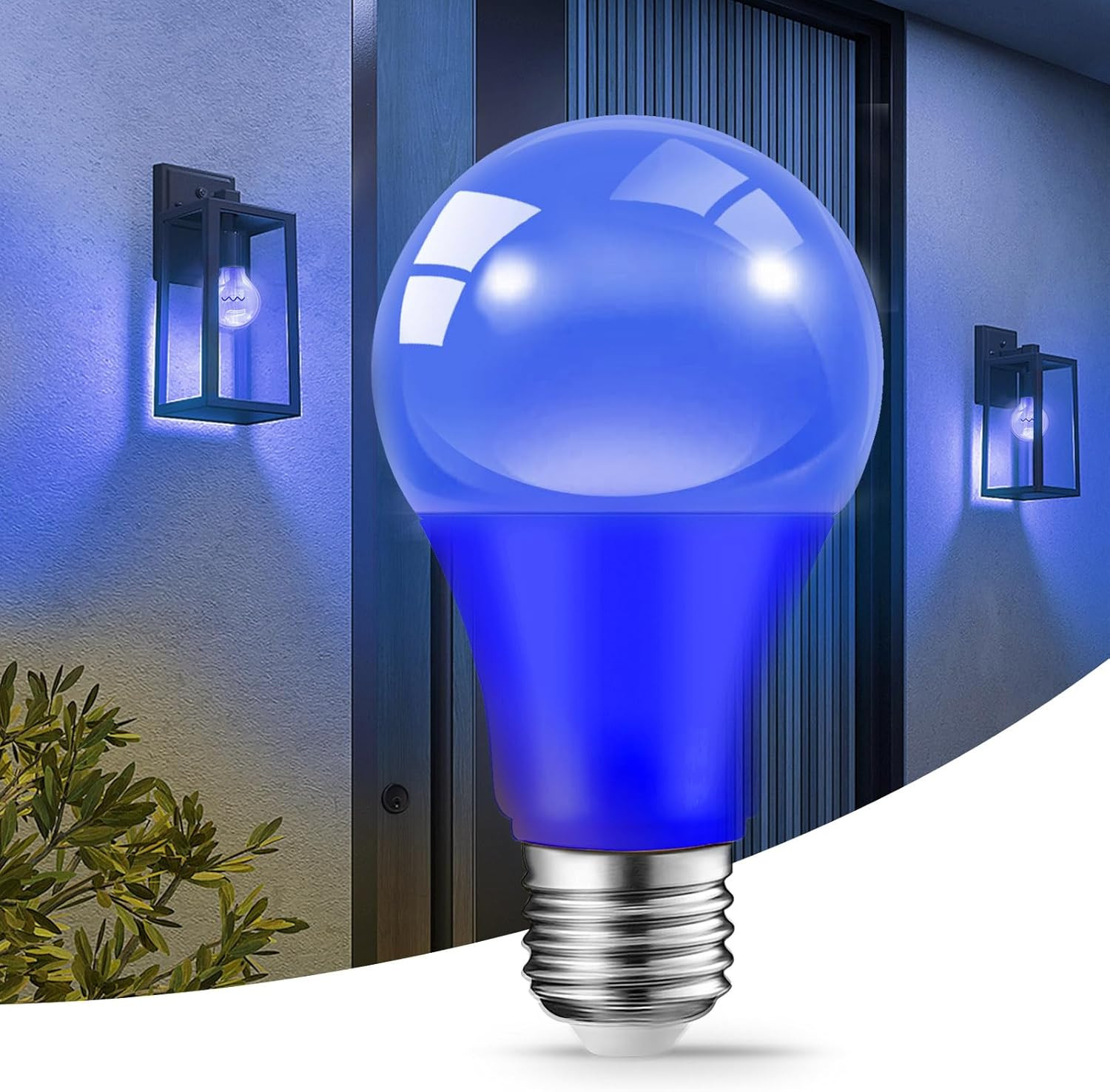 For Outdoor Porch, 9w(60w Equivalent) E26 Base Led Colored B...