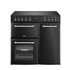 Belling Farmhouse 90cm Electric Range Cooker 5 Zone Black 90E Grade C