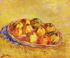 Vincent van Gogh Still Life with Basket of Apples Giclee Print on Canvas 8x10