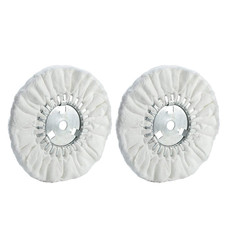 10" Soft Airway Buffing Wheel White Flannel / 5/8'' Arbor Hole/Finish Polish Ste