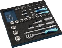 Tecwerk Werkzeugmodul 55-Tlg.2/3-Modul Steckschlü. BestüCkt Werkzeugmodul