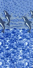 4ft x 2ft Blue Dolphin Wave Swimming Pool Vin...