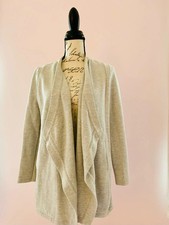 Banana Republic Cream Open-Front Draped Cardigan