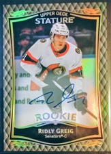 💥23-24 Upper Deck Stature Rookie Auto Ridly Greig💥