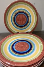 Mainstays Sonoma Stripes - Set of 6 Dinner Plates