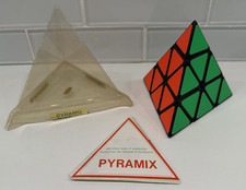 Vintage Rubiks Cube Triangle Pyramid Shape Pu...
