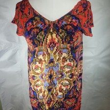 Anthropologie Maeve Dress Womens S Colorful Sheath Medallion Boho