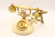 Vtg Teleconcept Regal French Style Push Button Phone Cameo Century MCM Cream