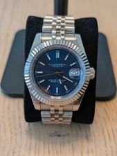 Custom Seiko NH35 Automatic Watch   Navy Sunb...