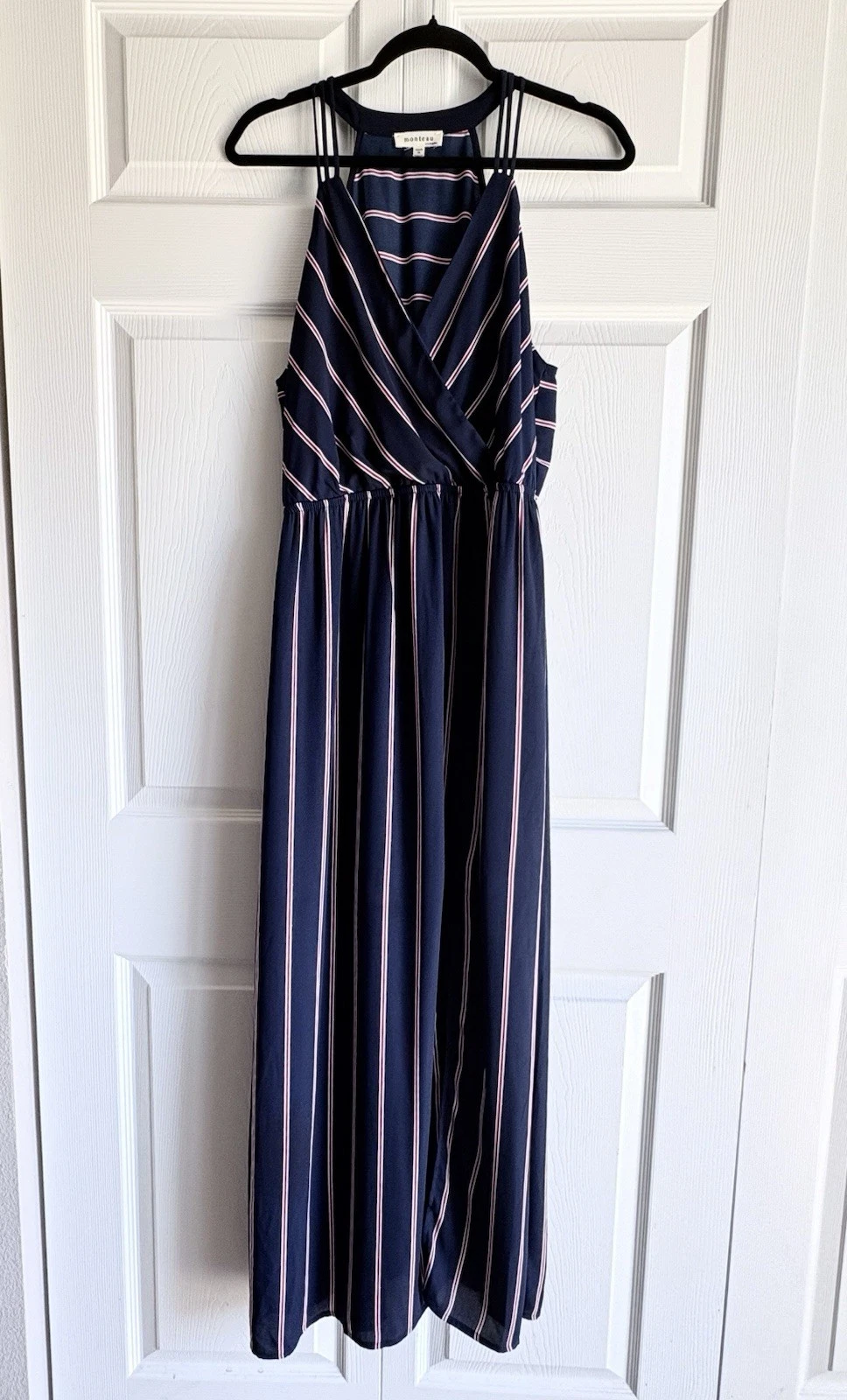 Monteau Striped Long Maxi Dress Halter Neck Summer Beach Casual Dress XL Tall
Opens in a new window 